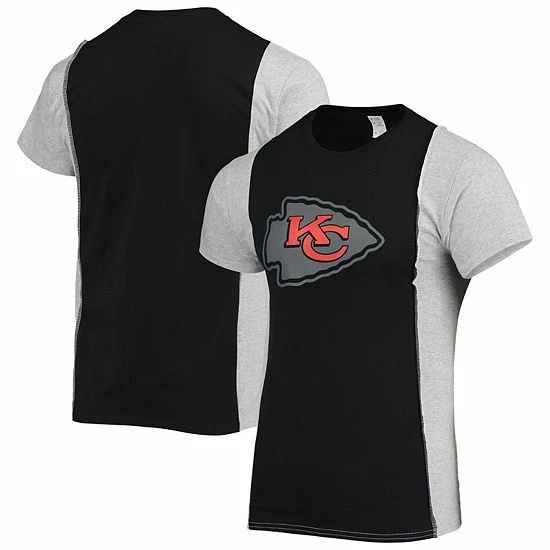 Best deal 🔥 Unbranded Men's Refried Apparel Black/Heathered Gray Kansas City Chiefs Sustainable Split T-Shirt 👍