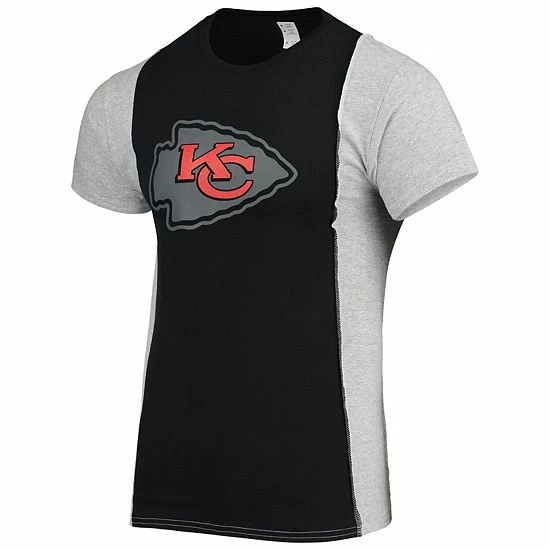 Best deal 🔥 Unbranded Men's Refried Apparel Black/Heathered Gray Kansas City Chiefs Sustainable Split T-Shirt 👍 - Image 3