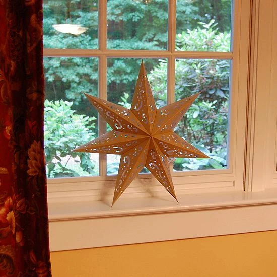 New ๐ Unbranded LumaBase 7-Point Star Paper Lantern 3-piece Set Silver โญ - Image 4