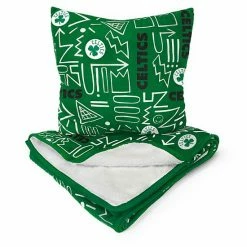 Buy 💯 Unbranded Boston Celtics Doodle Pop Poly Span Blanket And Pillow Combo Set ⌛