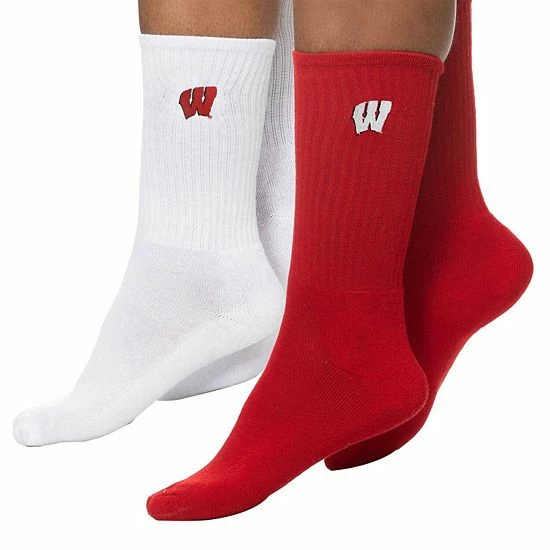Deals โค๏ธ Unbranded ๐ฉ Women's ZooZatz Red/White Wisconsin Badgers 2-Pack Quarter-Length ๐งฆ Socks ๐