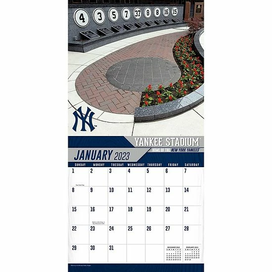 Best Sale 🎁 Unbranded New York Yankees 2023 16-Month Team Wall Calendar 😀 - Image 3