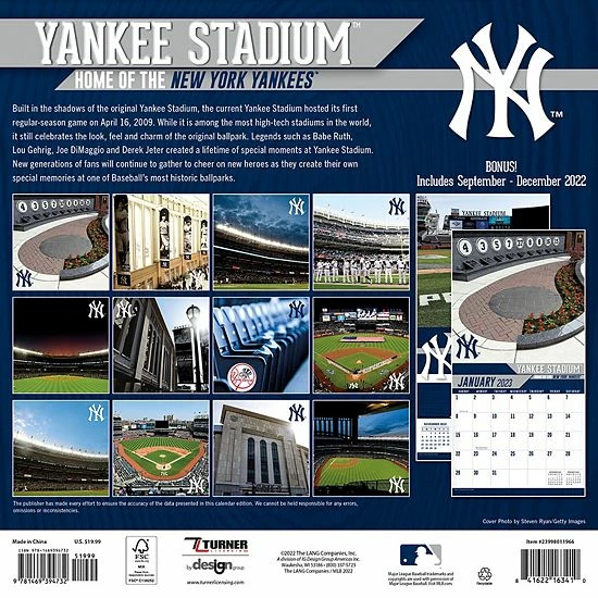 Best Sale 🎁 Unbranded New York Yankees 2023 16-Month Team Wall Calendar 😀 - Image 4