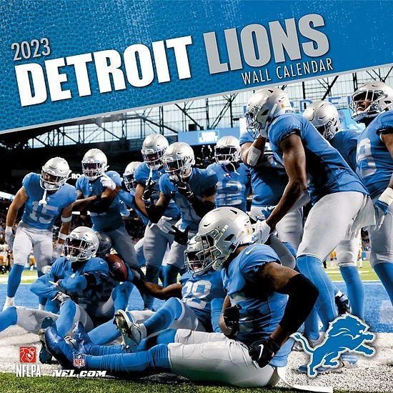 Best Pirce ✔️ Unbranded Detroit Lions 2023 12" X 12" Team Wall Calendar ⌛