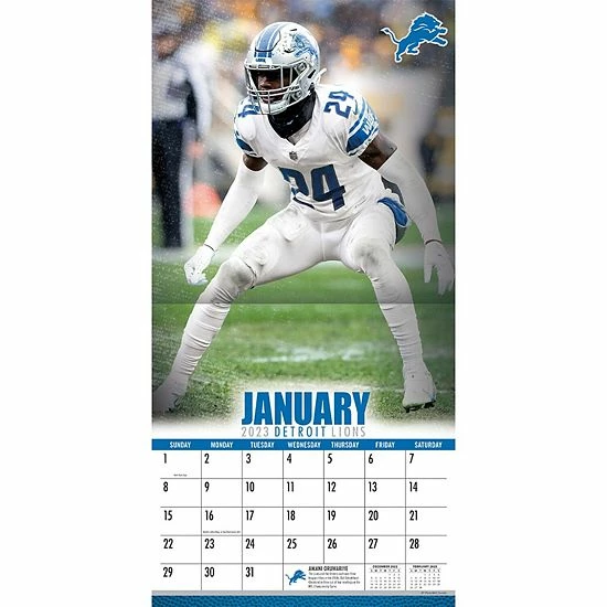 Best Pirce ✔️ Unbranded Detroit Lions 2023 12" X 12" Team Wall Calendar ⌛ - Image 4