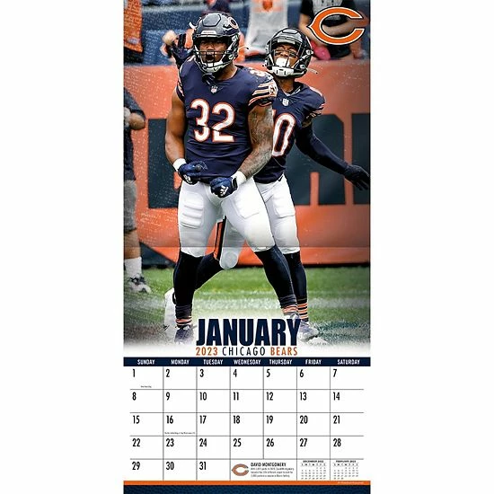 Flash Sale ๐ Unbranded Chicago Bears 2023 12" X 12" Team Wall Calendar ๐ฅ - Image 4