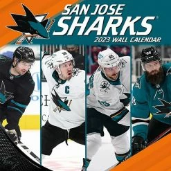 Brand new 🎁 Unbranded San Jose Sharks 2023 12" X 12" Team Wall Calendar 🎁
