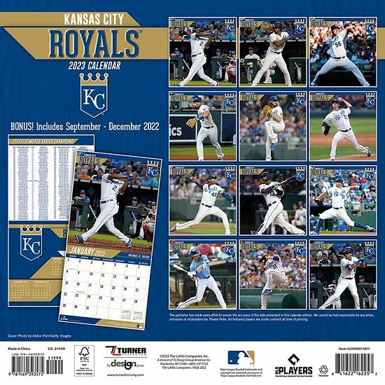 Flash Sale ๐ Unbranded Kansas City Royals 2023 12" X 12" Team Wall Calendar ๐ - Image 3