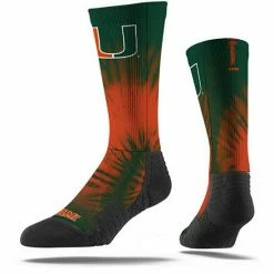 Best reviews of 🎁 Unbranded Men's Strideline Miami Hurricanes Tye Dye Crew 🧦 Socks 🥰
