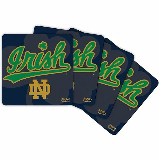 Wholesale 🌟 Unbranded Notre Dame Fighting Irish 4-Pack Square Specialty Coaster Set 😉