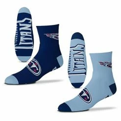 Flash Sale 🤩 Unbranded Youth For Bare Feet Tennessee Titans Two-Pack Quarter-Length Team 🧦 Socks 💯