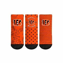 Hot Sale ❤️ Unbranded Toddler Rock Em 🧦 Socks Cincinnati Bengals #1 Fan 3-Pack Crew 🧦 Socks Set 😍