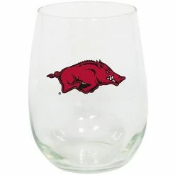 Promo 👏 Unbranded Arkansas Razorbacks 15oz. Stemless Wine Glass ❤️