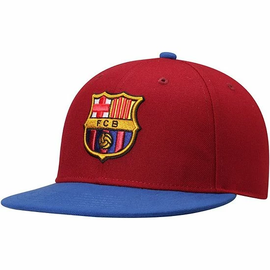 Coupon ๐ Unbranded Men's Fi Collection Barcelona Burgundy/Blue Team Fitted Hat ๐งจ
