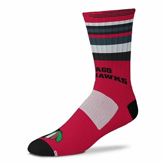 Brand new ๐ Unbranded For Bare Feet Chicago Blackhawks Rave Crew ๐งฆ Socks ๐งจ