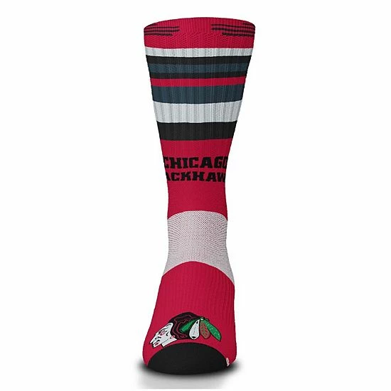 Brand new ๐ Unbranded For Bare Feet Chicago Blackhawks Rave Crew ๐งฆ Socks ๐งจ - Image 3