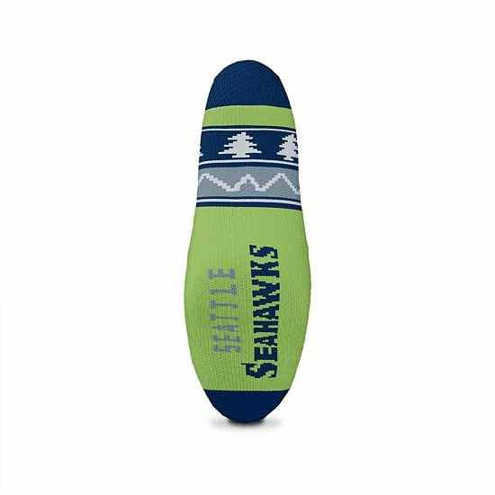 New 👏 Unbranded For Bare Feet Seattle Seahawks Holiday Pattern Crew 🧦 Socks 👏 - Image 4
