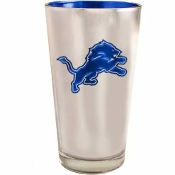 New 🥰 Unbranded Detroit Lions 16oz. Electroplated Pint Glass ⭐