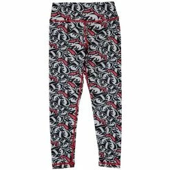 New ⭐ Unbranded 👧 Girls Youth ZooZatz Red/White Wisconsin Badgers Stacked Mascot Leggings 👍