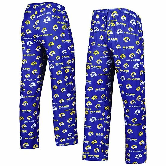 New โ๏ธ Unbranded Men's Concepts Sport Royal Los Angeles Rams Breakthrough Allover Print Knit Pants ๐