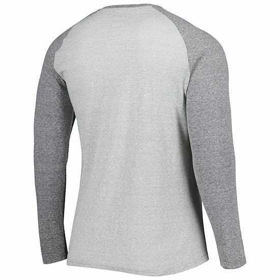 Outlet ๐ Unbranded Men's Concepts Sport Heather Gray Seattle Seahawks Ledger Raglan Long Sleeve Henley T-Shirt โ - Image 4