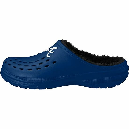 New 🔥 Unbranded Men's FOCO Atlanta Braves Big Logo Sherpa-Lined Clog Slippers 💯 - Image 3
