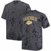 Deals 🌟 Unbranded Men's Black Los Angeles Lakers Big & Tall Marble Dye Tonal Performance T-Shirt 🥰