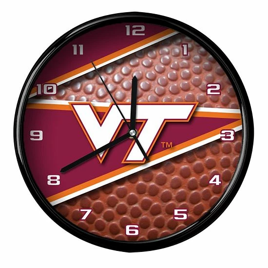 Promo 😉 Unbranded Virginia Tech Hokies 12'' Football Clock 😍