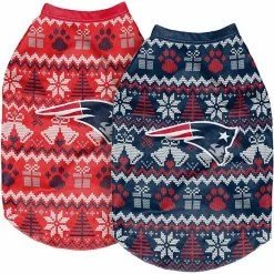 Outlet ❤️ Unbranded FOCO New England Patriots Reversible Holiday 🐕 Dog Sweater 🛒