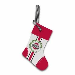 New 🔔 Unbranded Ohio State Buckeyes Wood Stocking Ornament ❤️
