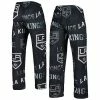 Best Sale 🎁 Unbranded Men's Concepts Sport Black Los Angeles Kings Windfall Allover Microfleece Pajama Pants 🎉