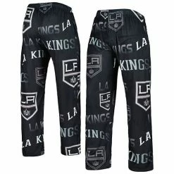 Best Sale 🎁 Unbranded Men's Concepts Sport Black Los Angeles Kings Windfall Allover Microfleece Pajama Pants 🎉