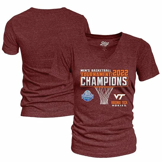 Best deal ✔️ Unbranded 👩 Women's Blue 84 Maroon Virginia Tech Hokies 2022 ACC Men's 🏀 Basketball Conference Tournament Champions V-Neck T-Shirt 😉