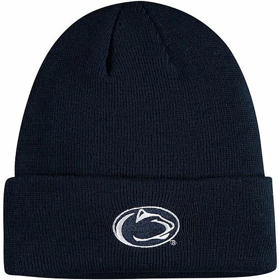 Wholesale ๐ Unbranded Youth Navy Penn State Nittany Lions Jacquard Texture Cuffed Knit Hat ๐