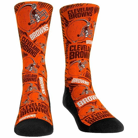 Best Pirce 🎁 Unbranded 👩 Women's Rock Em 🧦 Socks Cleveland Browns Logo Sketch Crew 🧦 Socks 😍