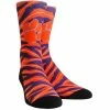 Deals 🎁 Unbranded Men's Rock Em 🧦 Socks Orange Clemson Tigers Striped Localized Graphics Crew 🧦 Socks 🎁