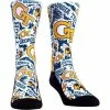 Hot Sale 👍 Unbranded Men's Georgia Tech Yellow Jackets Logo Sketch Crew 🧦 Socks 👍