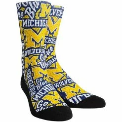 Best deal 🌟 Unbranded 👩 Women's Rock Em 🧦 Socks Michigan Wolverines Logo Sketch Crew 🧦 Socks 🔥