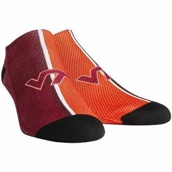 Discount 😍 Unbranded 👩 Women's Virginia Tech Hokies Campus Stripe Ankle 🧦 Socks 👏