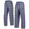 Outlet 🥰 Unbranded Men's Concepts Sport Blue/Gold St. Louis Blues Ledger Flannel Sleep Pants 👍