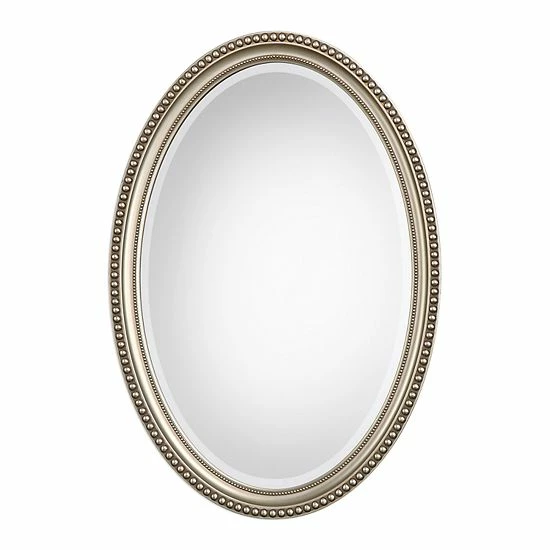 Best reviews of ๐ Unbranded Metallic Silver Finish Oval Wall Mirror ๐