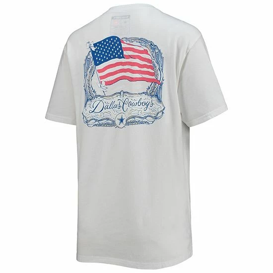 Outlet ๐ Unbranded ๐ฉ Women's Lauren James White Dallas Cowboys Hearts As Stars T-Shirt ๐ฅฐ - Image 4