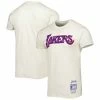 Cheap 🛒 Unbranded Men's Mitchell & Ness Cream Los Angeles Lakers Hardwood Classics Americana Freedom T-Shirt ⌛
