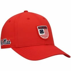 Wholesale ⌛ Unbranded Men's Red Ole Miss Rebels Nation Shield Snapback Hat 💯