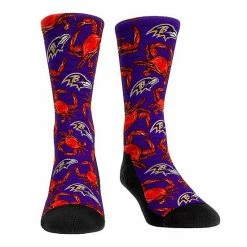 Discount ⭐ Unbranded Youth Rock Em 🧦 Socks Baltimore Ravens Localized Food Crew 🧦 Socks ❤️