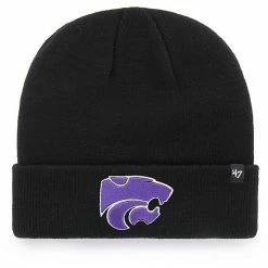 Best Pirce ✨ Unbranded Men's '47 Black Kansas State Wildcats Raised Cuffed Knit Hat 🌟