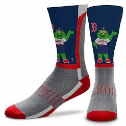 Deals ⭐ Unbranded Men's For Bare Feet Boston Red Sox Mascot Snoop V-Curve Crew 🧦 Socks 👏