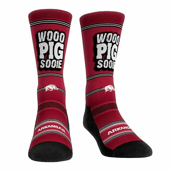 Hot Sale ๐ Unbranded Youth Rock Em ๐งฆ Socks Arkansas Razorbacks Team Slogan Crew ๐งฆ Socks โ