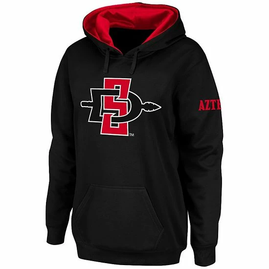 Promo 🤩 Unbranded 👩 Women's Stadium Athletic Black San Diego State Aztecs Big Logo Pullover Hoodie 🎉 - Image 2