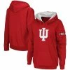 Promo ✔️ Unbranded 👩 Women's Crimson Indiana Hoosiers Team Big Logo Pullover Hoodie ⭐